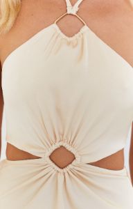 Paras Champagne Maxi Dress sold by Beginning Boutique