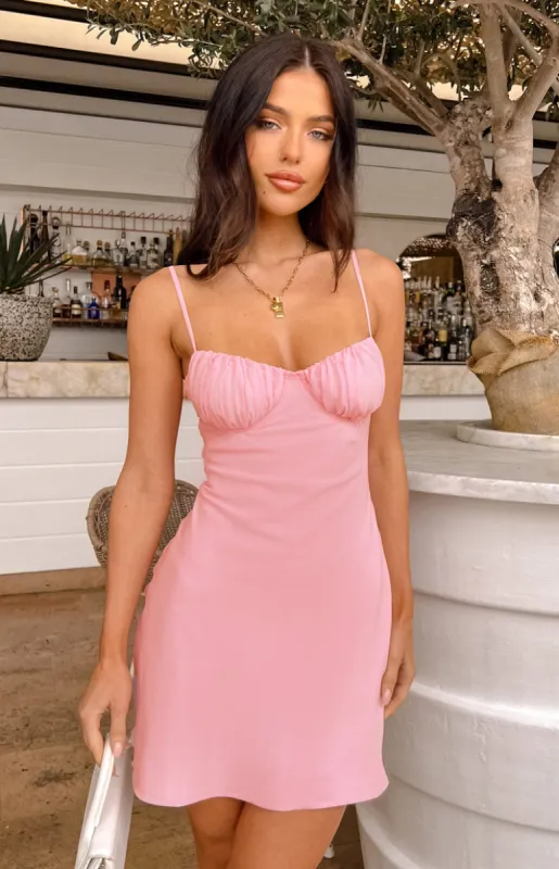Zamara Pink Mini Dress sold by Beginning Boutique