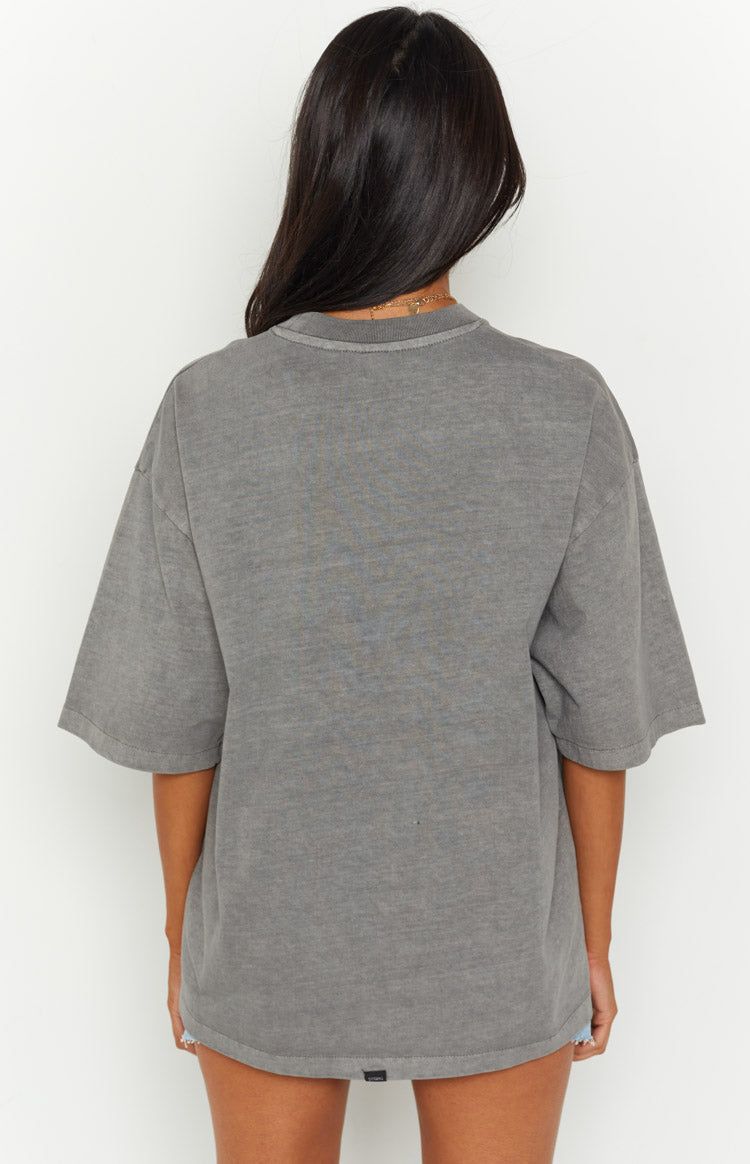 Thrills Chaos Skull Washed Grey Oversized Tee sold by Beginning Boutique product image thumbnail 5