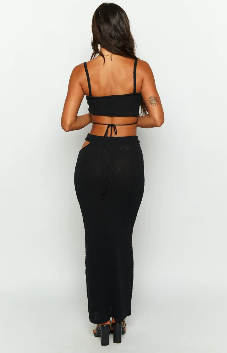 Ellah Black Knit Midi Skirt sold by Beginning Boutique product image thumbnail 3