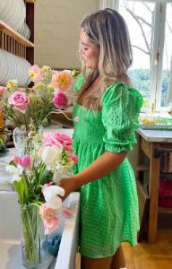 Rubi Green Babydoll Mini Dress sold by Beginning Boutique