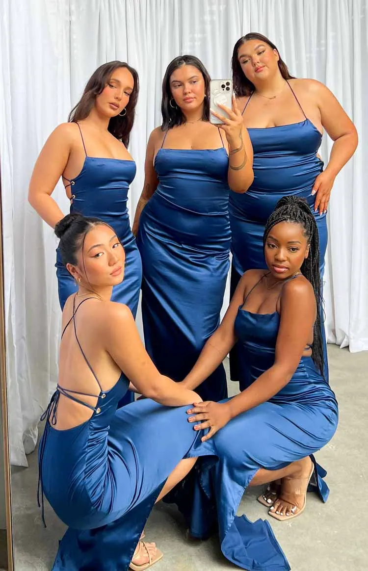 Manhattan Slip Formal Dress Navy sold by Beginning Boutique product image thumbnail 2