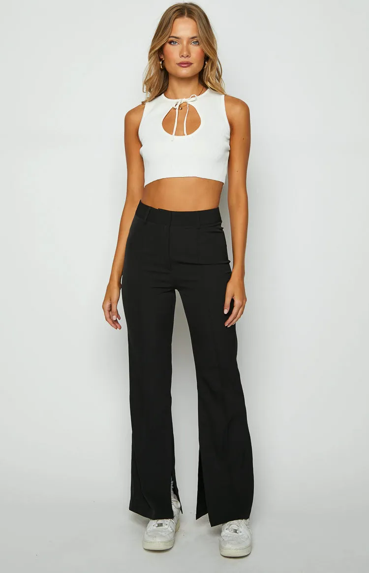 Aimee White Knit Crop Top sold by Beginning Boutique product image thumbnail 5