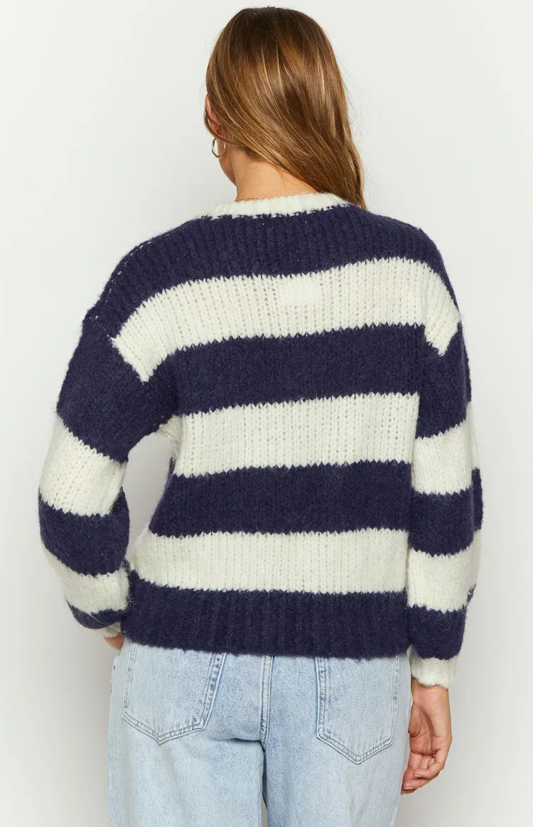 Cotton Candy Navy Stripe Knit Jumper sold by Beginning Boutique product image thumbnail 5