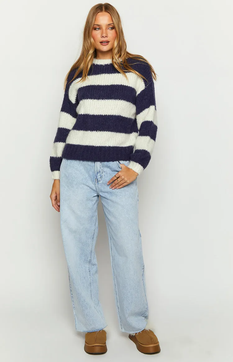 Cotton Candy Navy Stripe Knit Jumper sold by Beginning Boutique product image thumbnail 2