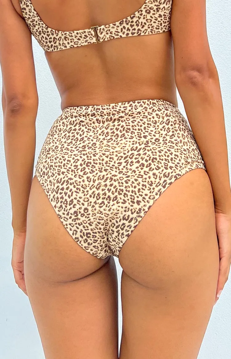 Thrills Mild Animal High Waisted Bikini Bottom Desert Gold sold by Beginning Boutique product image thumbnail 4