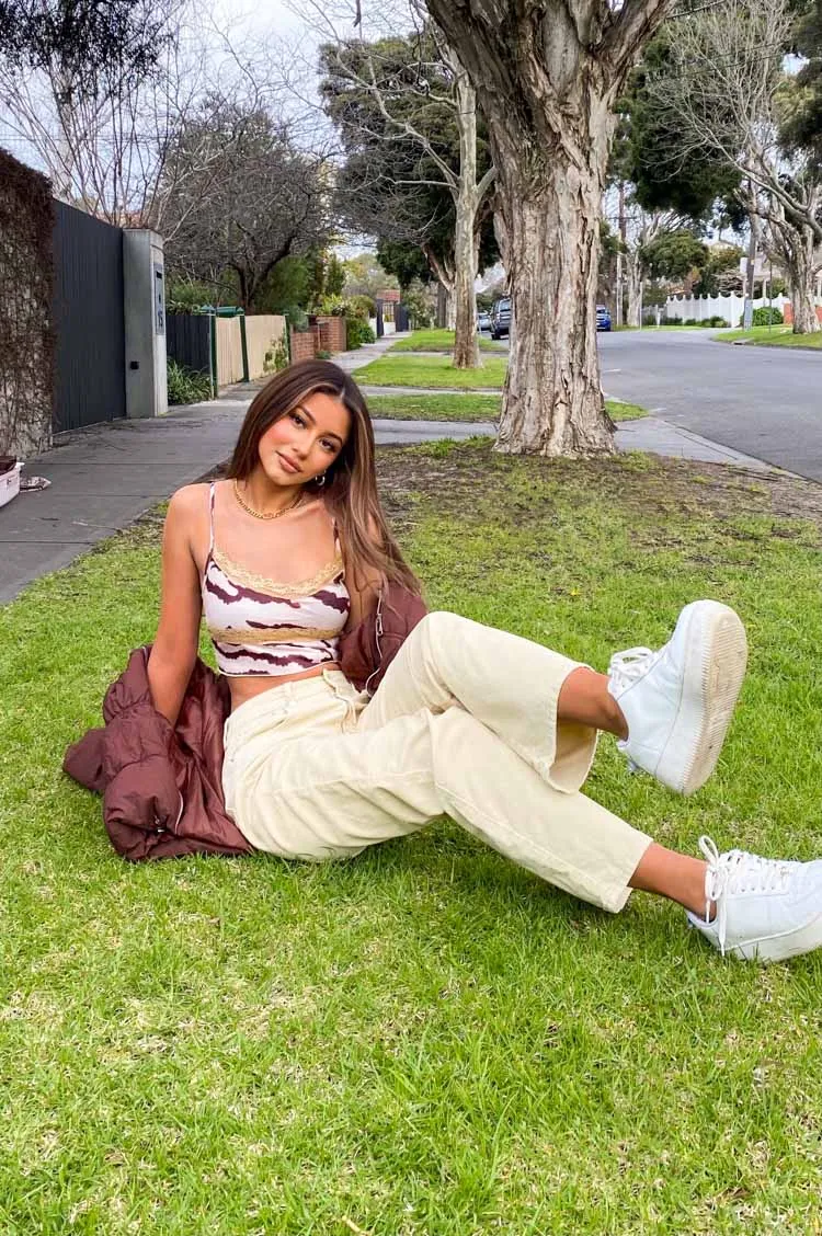 Zebra Lace Crop Top sold by Beginning Boutique product image thumbnail 3