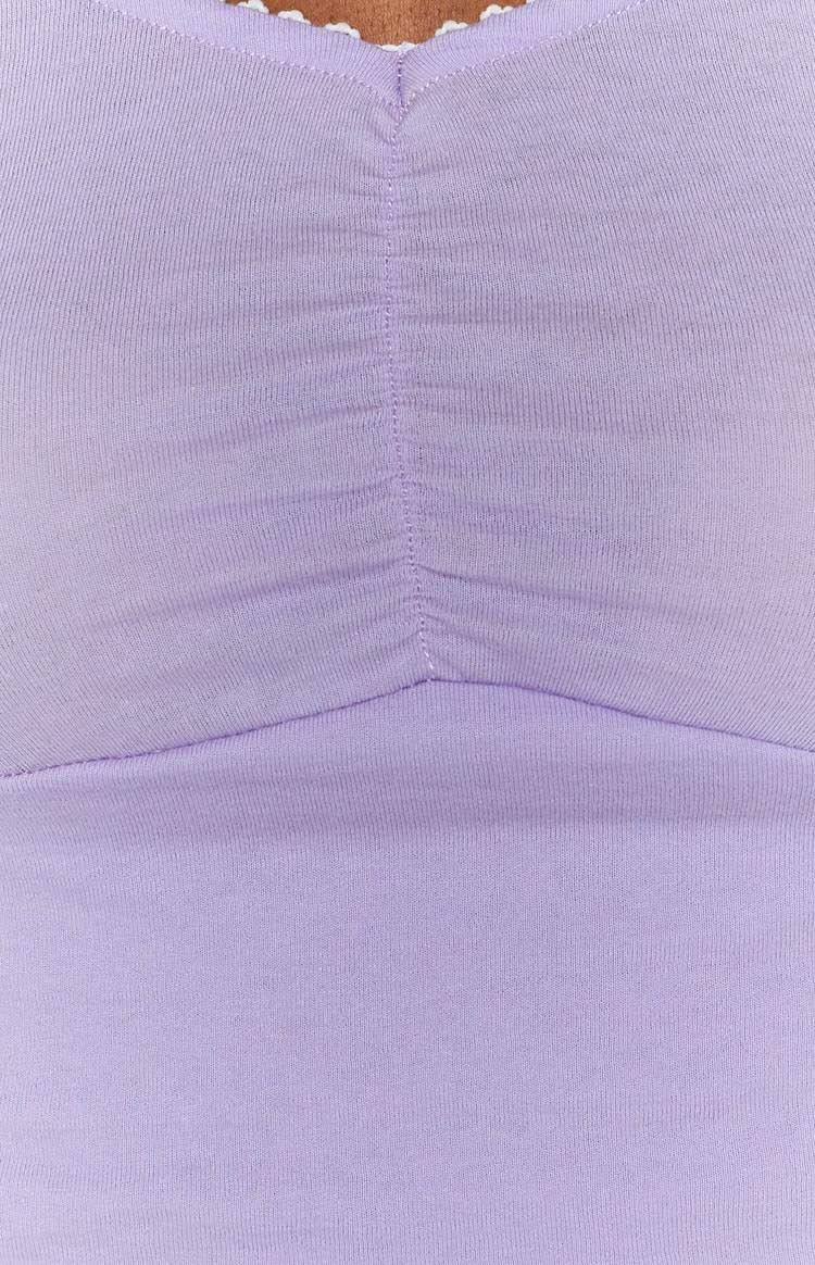 Michelle Long Sleeve Crop Top Lilac sold by Beginning Boutique product image thumbnail 7