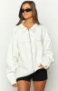 Sally White Oversized Denim Jacket sold by Beginning Boutique