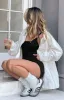 Sally White Oversized Denim Jacket sold by Beginning Boutique