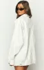 Sally White Oversized Denim Jacket sold by Beginning Boutique