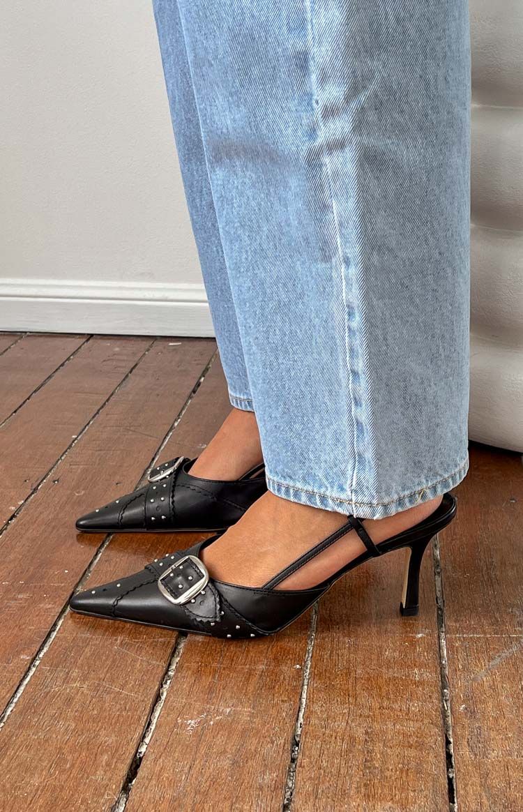 Tony Bianco Sadie Black Como Heels sold by Beginning Boutique product image thumbnail 3