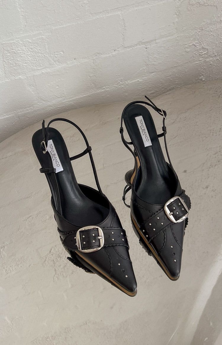 Tony Bianco Sadie Black Como Heels sold by Beginning Boutique product image thumbnail 2