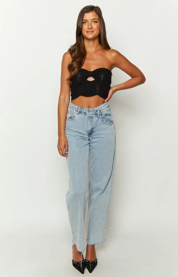 Deni Black Knit Top sold by Beginning Boutique product image thumbnail 3