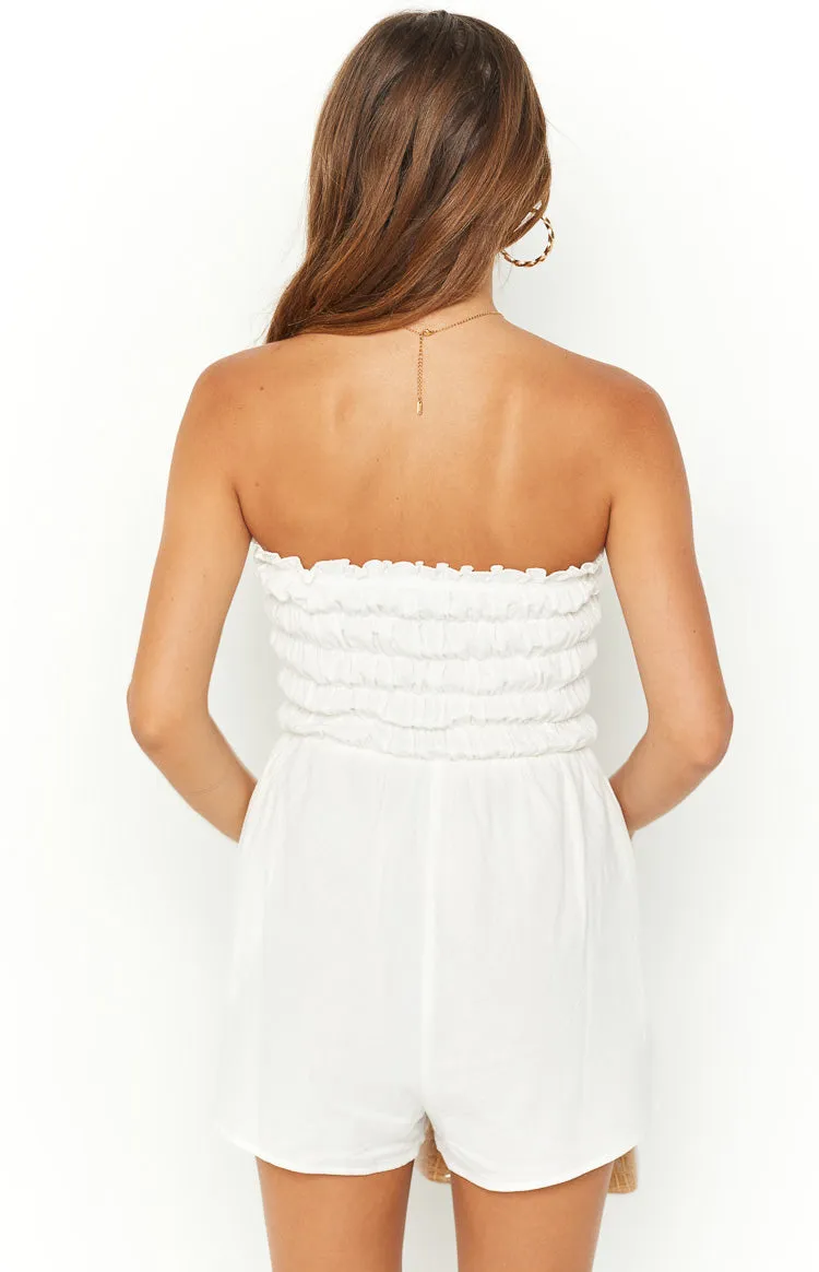 Jade White Playsuit sold by Beginning Boutique product image thumbnail 5