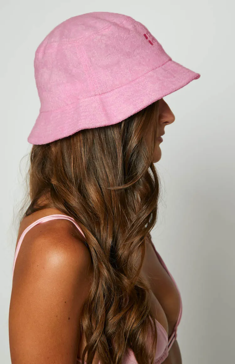 Beginning Pink Terry Towel Bucket Hat sold by Beginning Boutique product image thumbnail 3