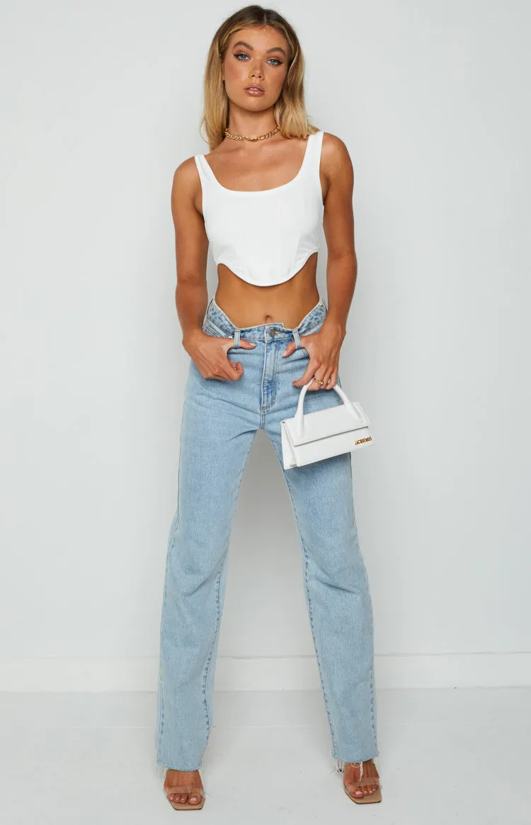 Picasso White Corset Top sold by Beginning Boutique product image thumbnail 3