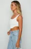 Picasso White Corset Top sold by Beginning Boutique