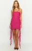 She's The One Fuchsia Tassel Mini Dress sold by Beginning Boutique