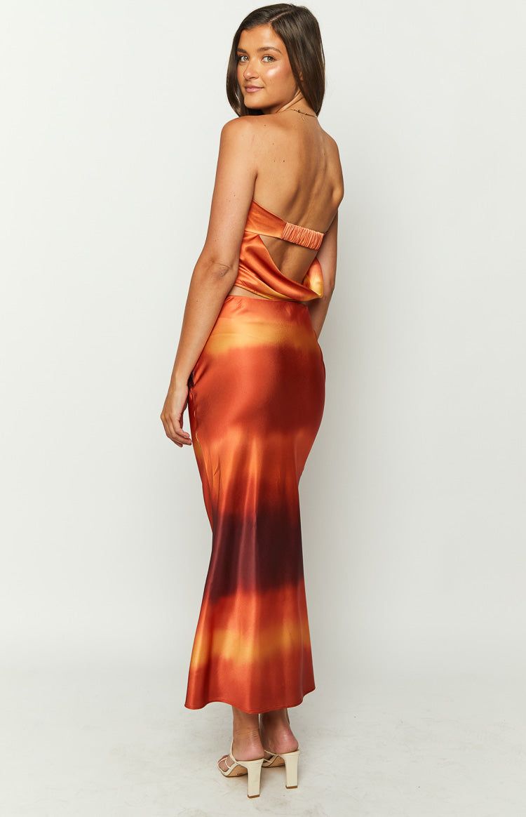 Esme Sunset Print Maxi Skirt sold by Beginning Boutique product image thumbnail 5