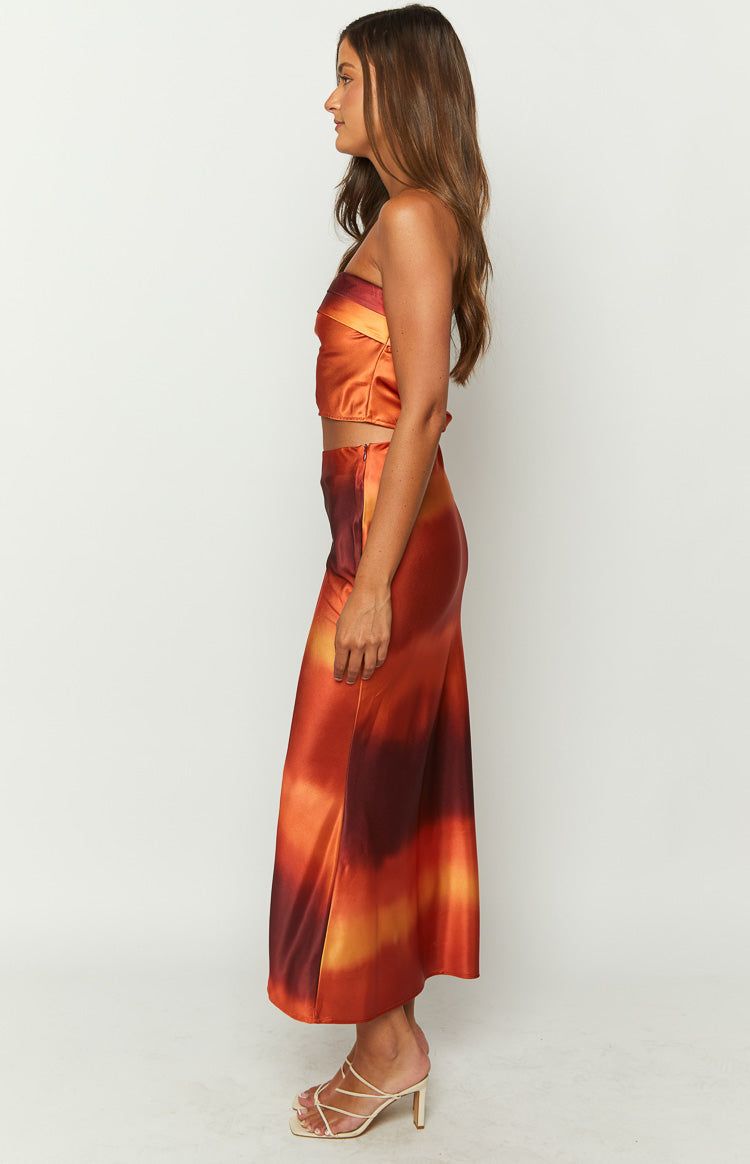 Esme Sunset Print Maxi Skirt sold by Beginning Boutique product image thumbnail 4