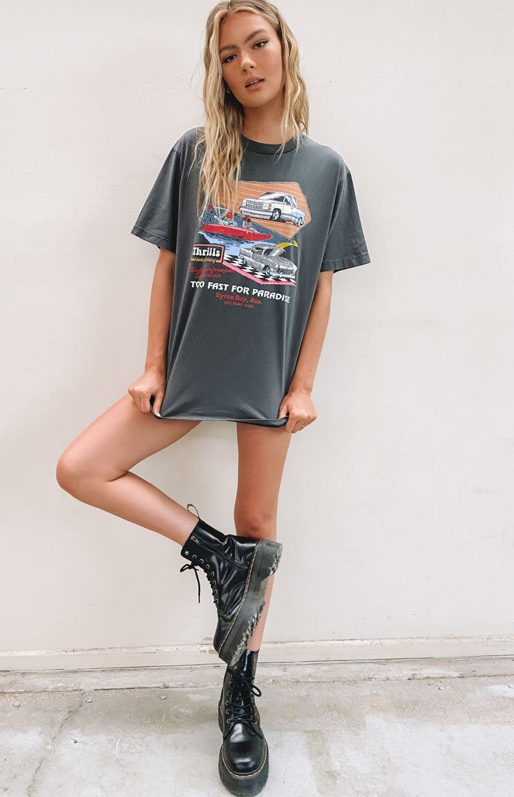 Thrills Speedsters Merch Tee - Merch Black sold by Beginning Boutique product image thumbnail 4