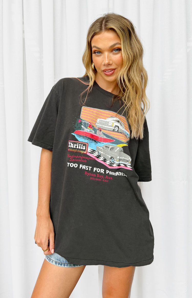 Thrills Speedsters Merch Tee - Merch Black sold by Beginning Boutique