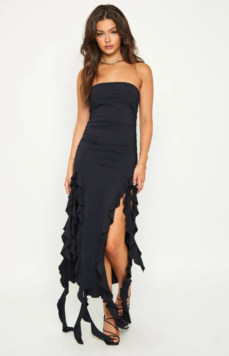 Lioness Rendezvous Black Strapless Midi Dress sold by Beginning Boutique product image thumbnail 4