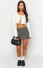 Twilight Grey Plaid Mini Skirt sold by Beginning Boutique