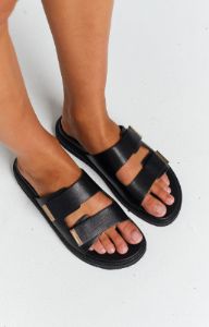 Billini Zayna Black Slides sold by Beginning Boutique