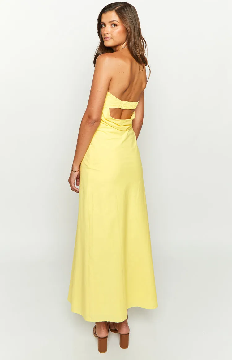 Summer Lemon Strapless Midi Dress sold by Beginning Boutique product image thumbnail 3