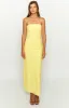 Summer Lemon Strapless Midi Dress sold by Beginning Boutique