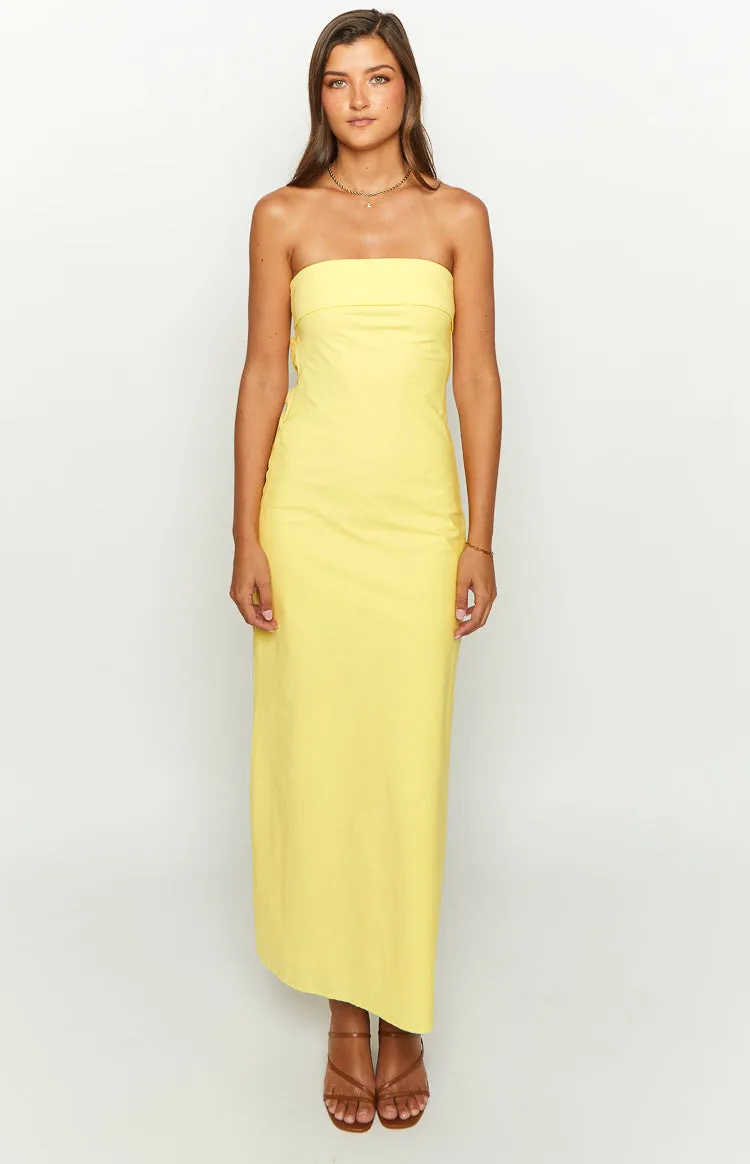 Summer Lemon Strapless Midi Dress sold by Beginning Boutique product image thumbnail 2