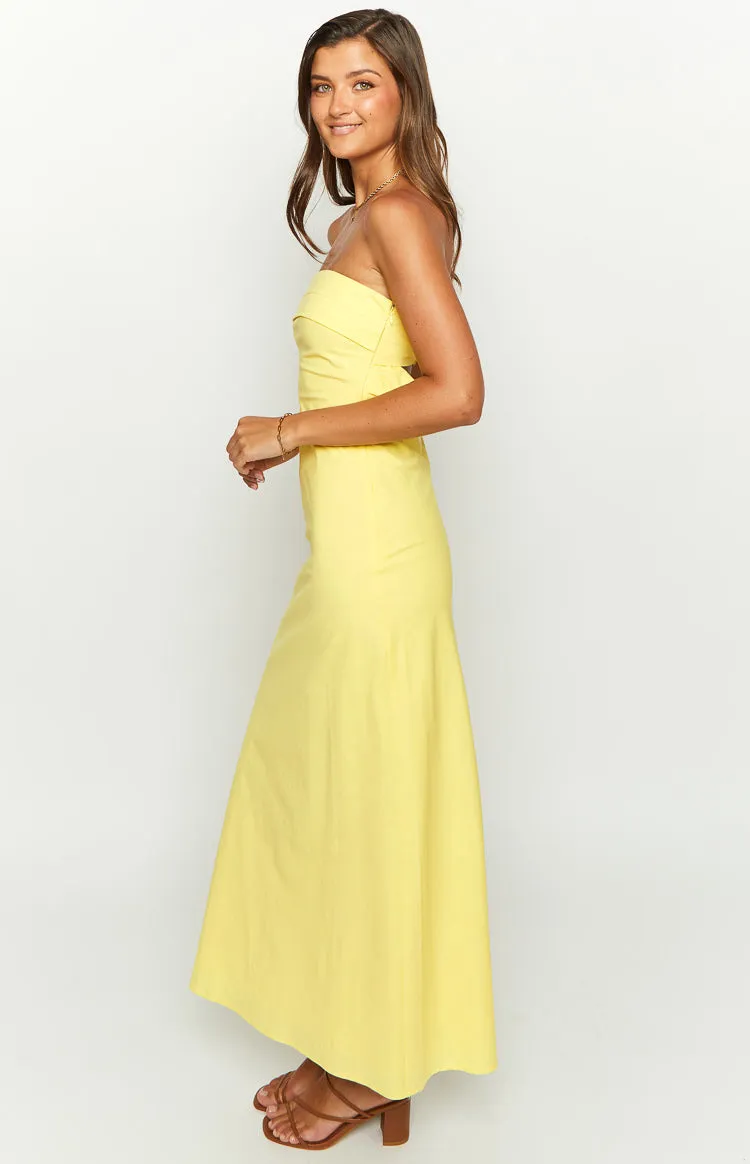 Summer Lemon Strapless Midi Dress sold by Beginning Boutique product image thumbnail 5