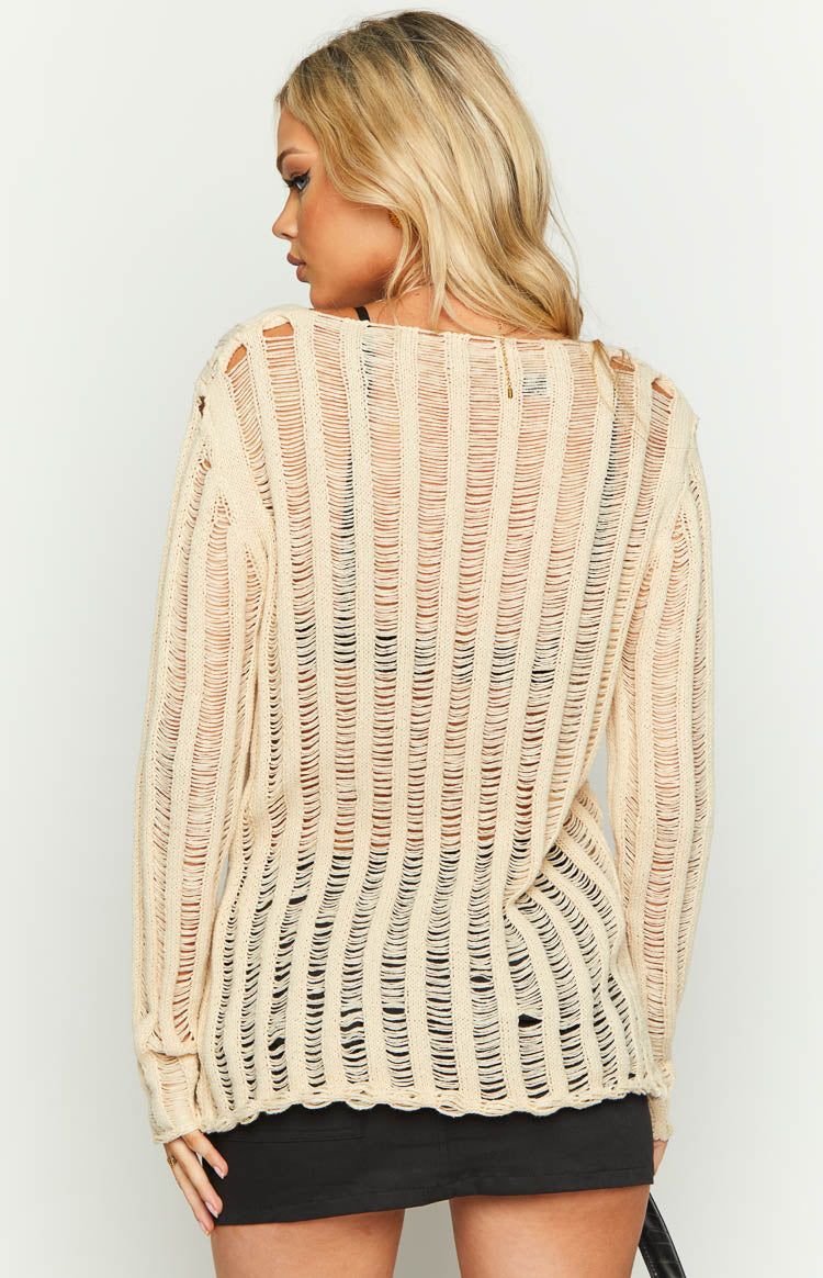 Arie Cream Ladder Jumper sold by Beginning Boutique product image thumbnail 8
