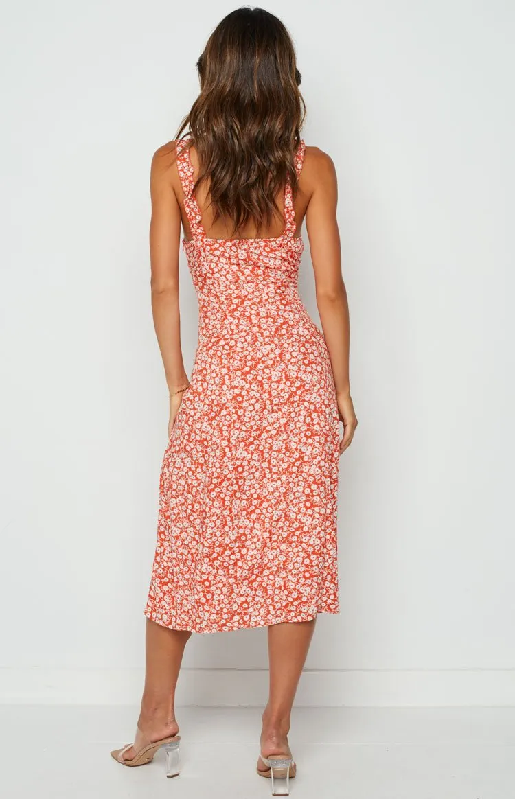 Jessie Midi Dress Orange sold by Beginning Boutique product image thumbnail 5