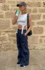 Bronx Navy Drawcord Cargo Pants sold by Beginning Boutique