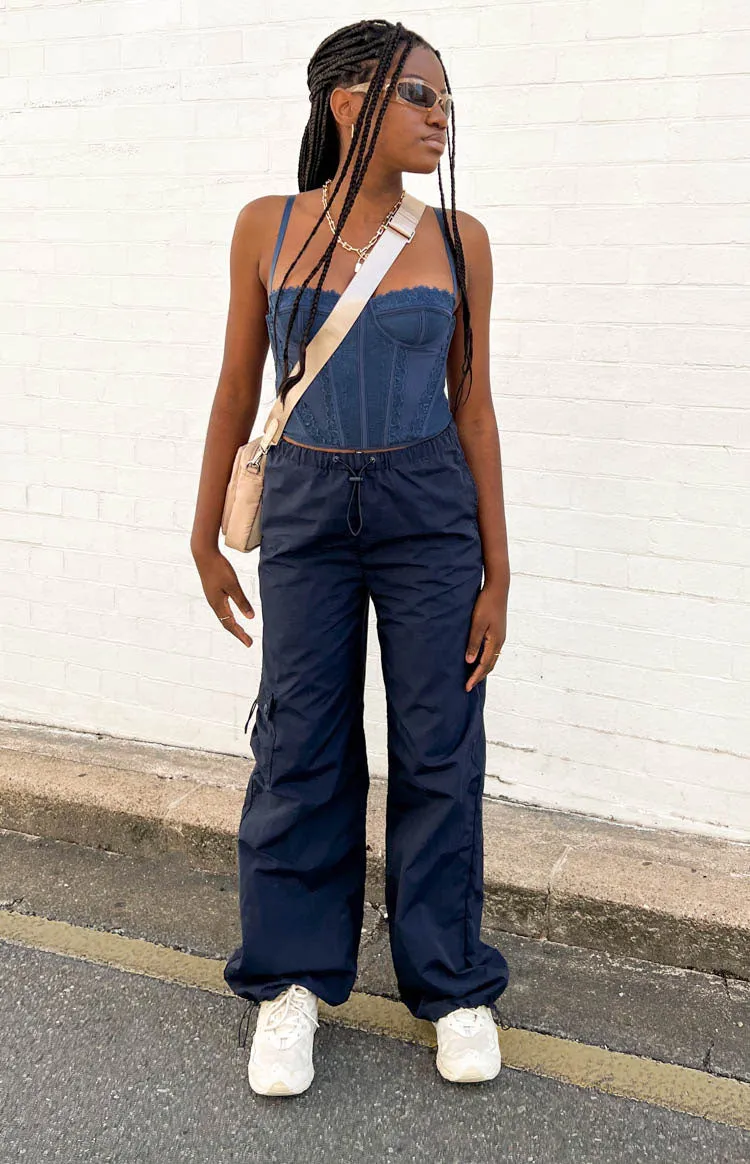 Bronx Navy Drawcord Cargo Pants sold by Beginning Boutique product image thumbnail 3