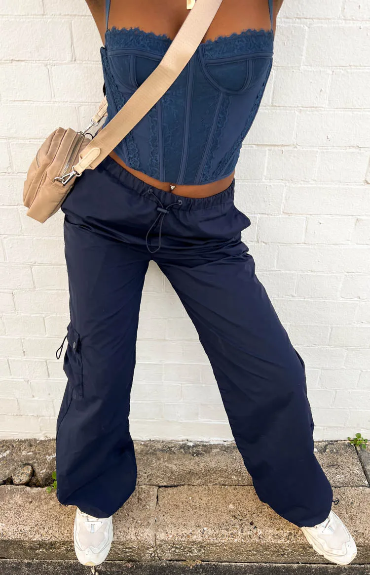 Bronx Navy Drawcord Cargo Pants sold by Beginning Boutique product image thumbnail 2