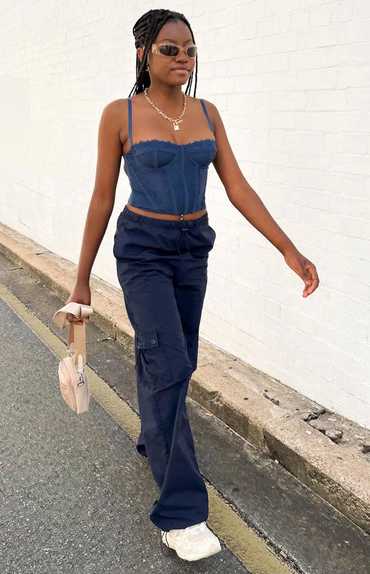 Bronx Navy Drawcord Cargo Pants sold by Beginning Boutique product image thumbnail 4