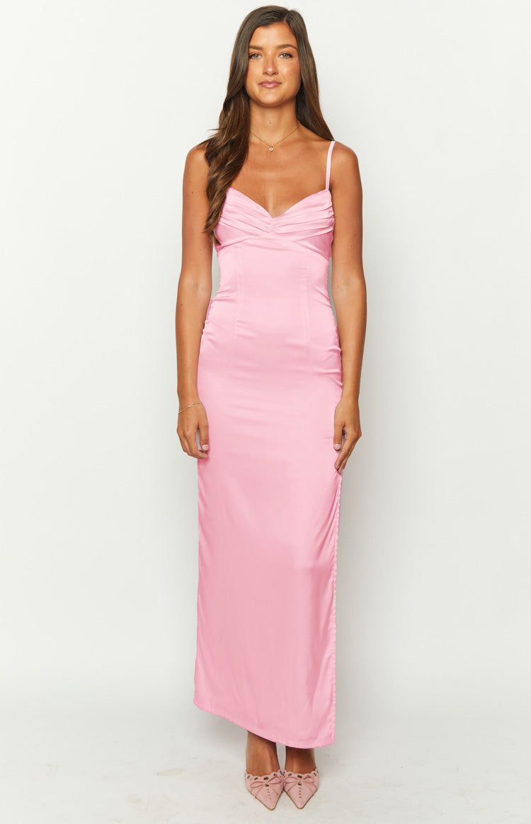 Honey Light Pink Maxi Dress sold by Beginning Boutique