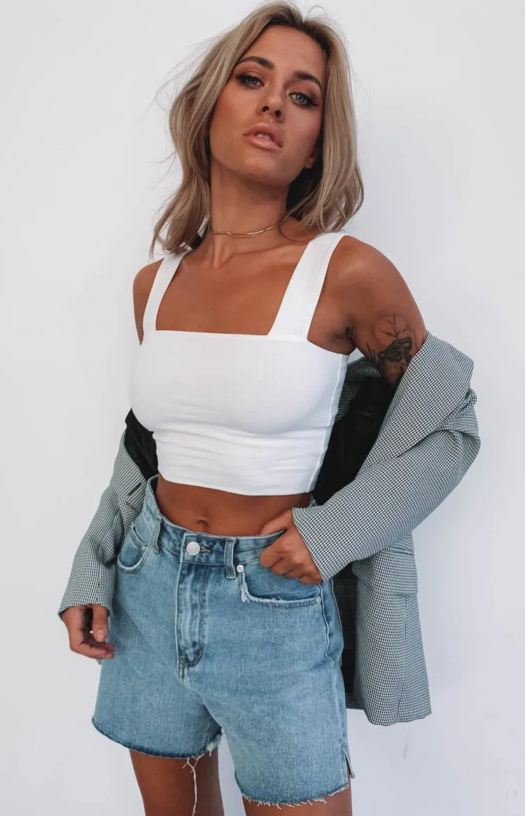 Nellie Crop White sold by Beginning Boutique