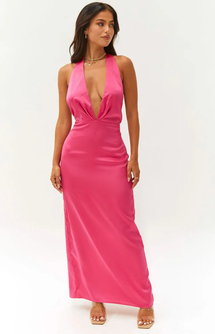 Seattle Pink Halter Formal Dress sold by Beginning Boutique product image thumbnail 4