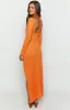 Celine Orange Knit Maxi Dress sold by Beginning Boutique