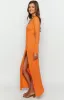 Celine Orange Knit Maxi Dress sold by Beginning Boutique