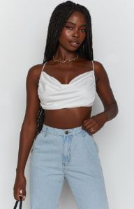 Lioness Born To Be Wild Crop Top White sold by Beginning Boutique