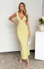 Samira Yellow Maxi Dress sold by Beginning Boutique