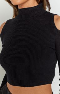Cynthia Black Long Sleeve Top sold by Beginning Boutique