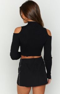 Cynthia Black Long Sleeve Top sold by Beginning Boutique