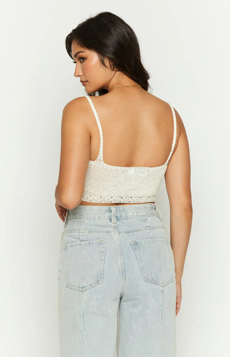 Barbara Cream Crochet Top sold by Beginning Boutique product image thumbnail 5